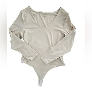 Nuuds Cream Bone Women’s XL Scoop Neck Bodysuit
